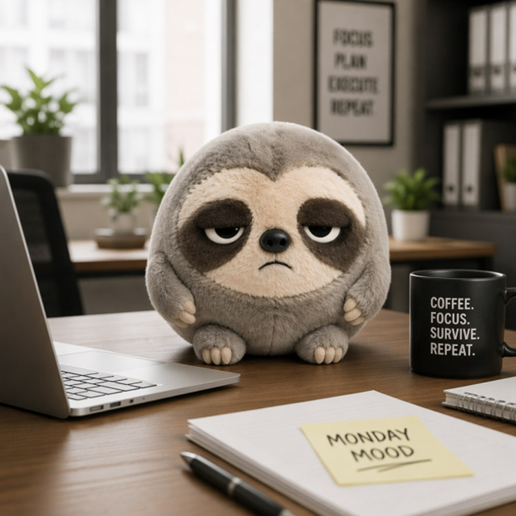 Misanthropic Sloth Plush Toy