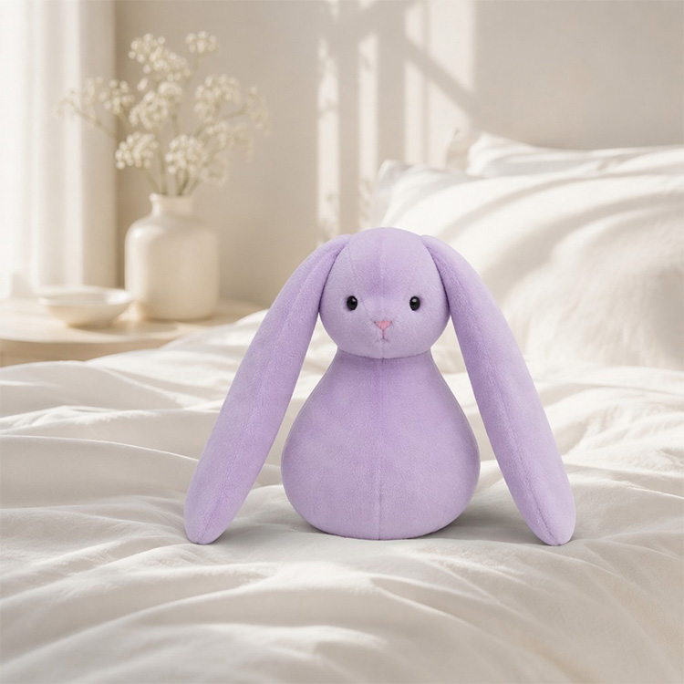 보라색 Lop Ear Bunny 플러시 천